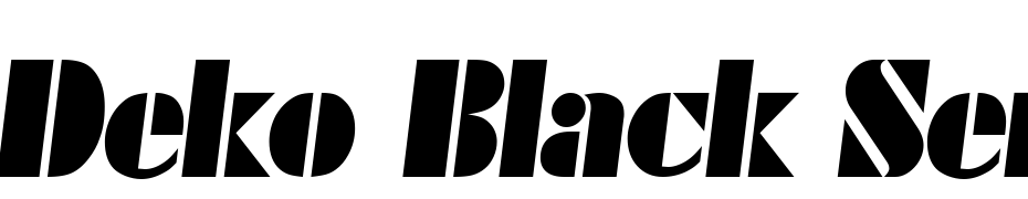 Deko Black Serial Regular Italic Yazı tipi ücretsiz indir